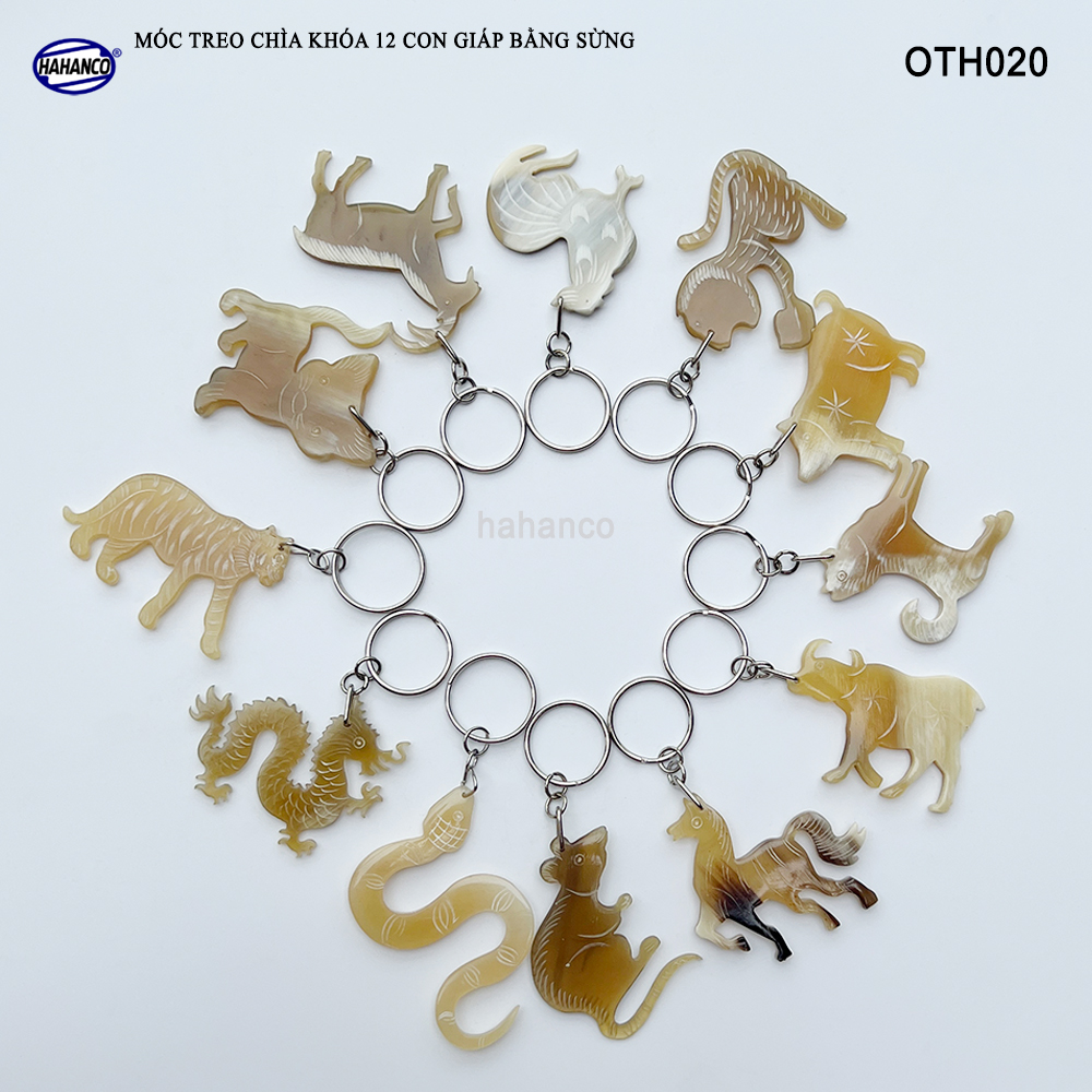 Móc treo chìa khóa 12 con giáp bằng sừng (OTH020) Độc Lạ - Đẹp mắt