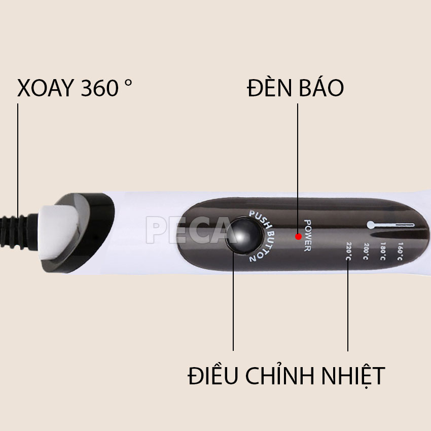 Máy uốn tóc chuyên nghiệp Kemei KM-1001A điều chỉnh 4 mức nhiệt độ chuyên dụng uốn xoăn, uốn cụp, tạo kiểu tóc gợn sóng bồng bềnh Tặng kèm lược chải tóc rồi ( Giao màu ngẫu nhiên )