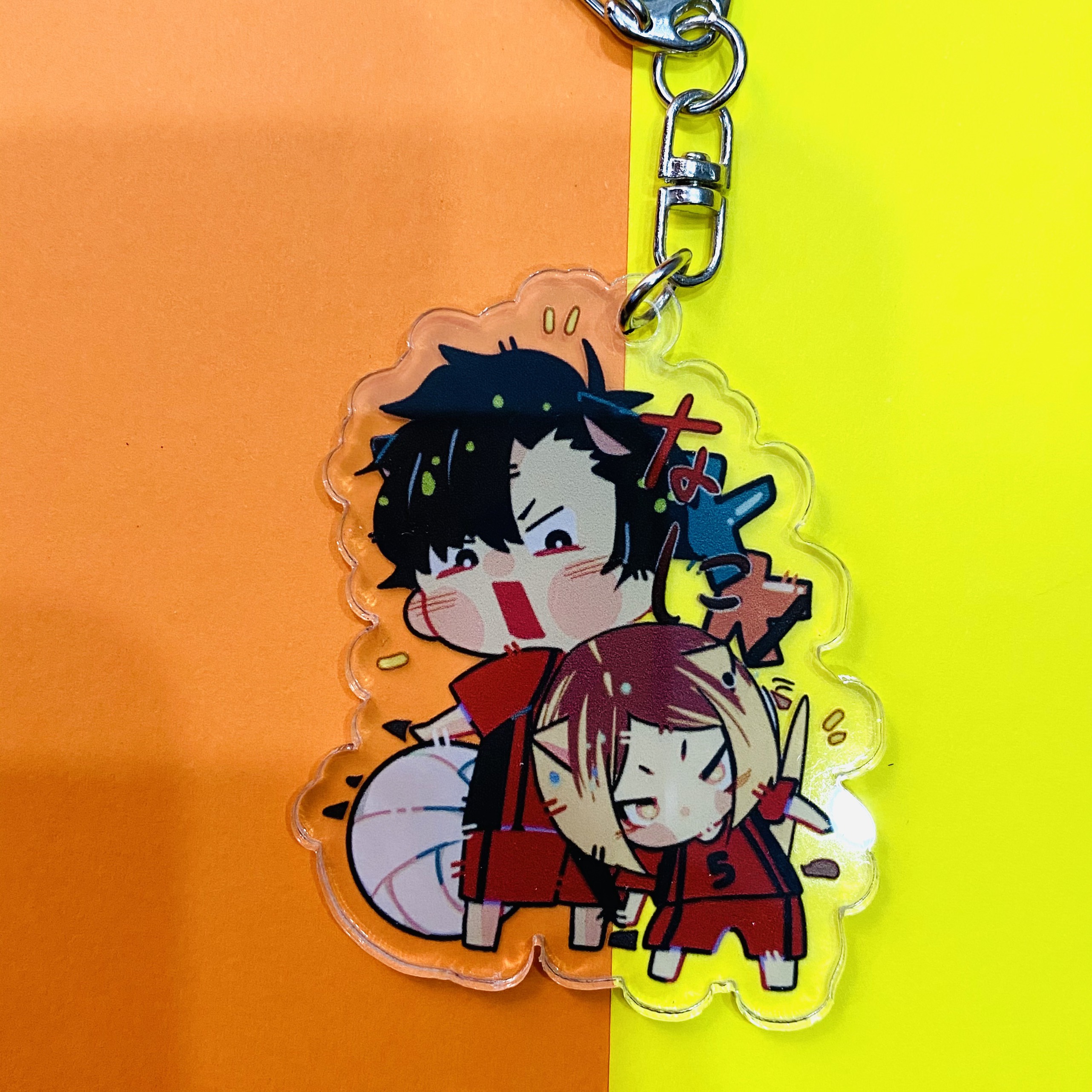 ( Mica trong acrylic ) Móc khóa Haikyuu!! Vua bóng chuyền ver couples quà tặng xinh xắn dễ thương chibi anime (MẪU GIAO NGẪU NHIÊN)