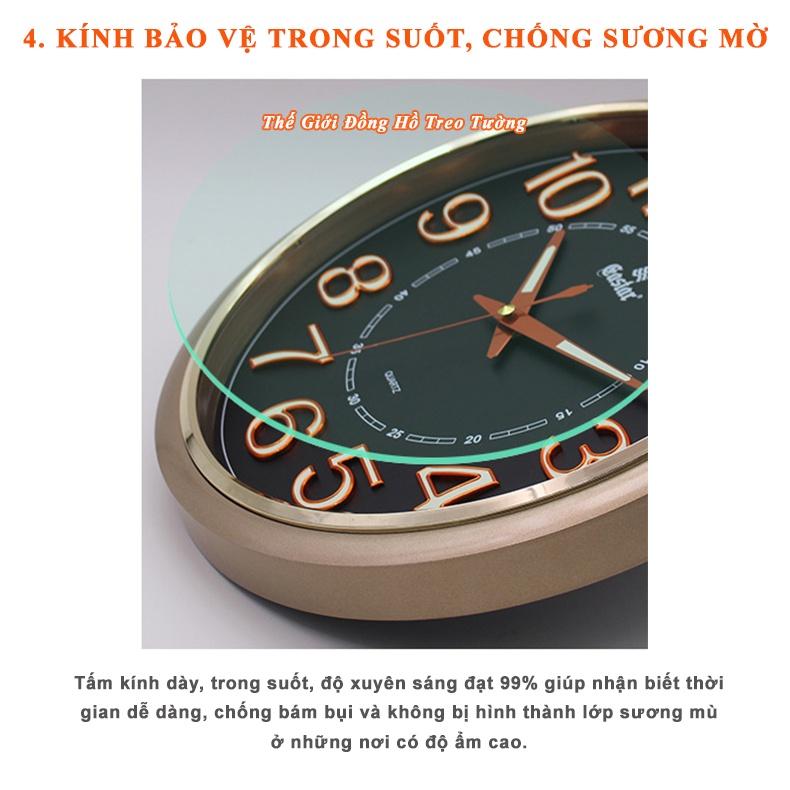 Đồng Hồ KIM TRÔI EASTAR Tròn – Bộ Kim & Số có DẠ QUANG – Tặng Pin Maxell – Bảo Hành 1 Năm
