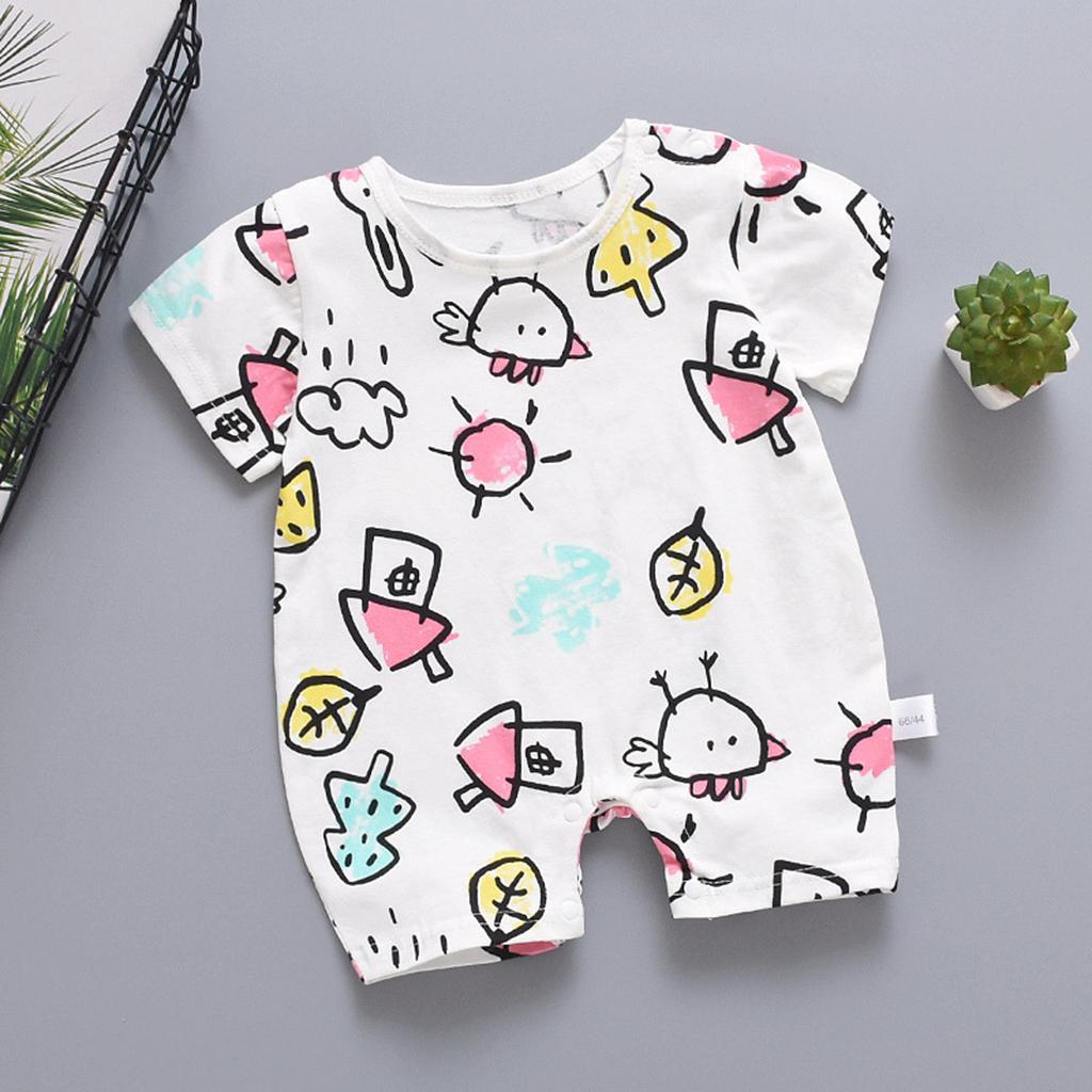 Summer Baby Boys Girls Short Sleeve Romper Cute Cotton Jumpsuit
