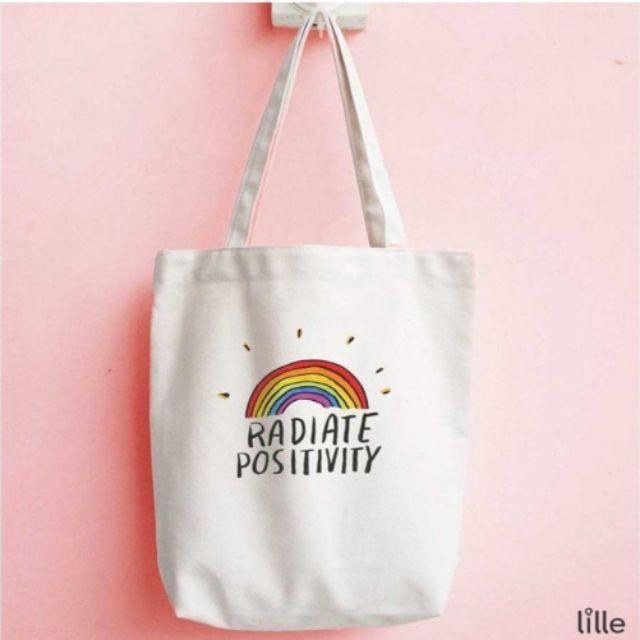 Túi tote nữ in hình dễ thương