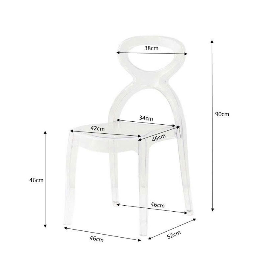 Ghế ăn nhựa trong suốt CC01002-PC Nội thất Capta hcm