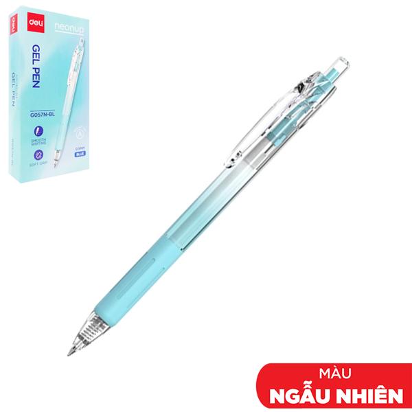 Bút Gel Bấm 0.5 mm - Deli EG057N-BL - Mực Xanh (Màu Thân Bút Giao Ngẫu Nhiên)