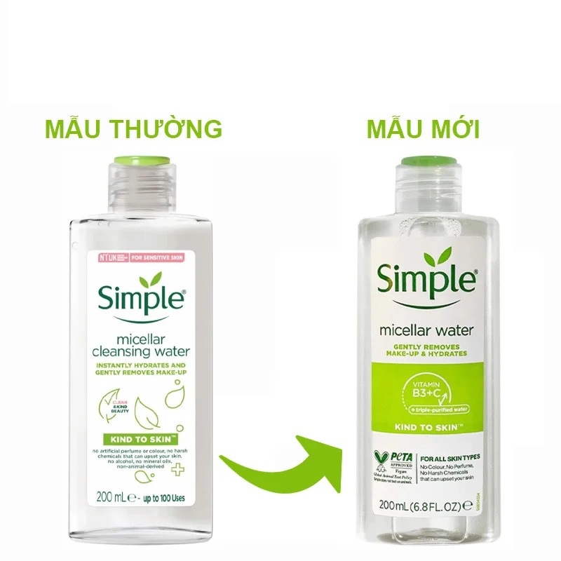 Bộ 2 Sản Phẩm Dưỡng Da Simple Dành Cho Mọi Loại Da