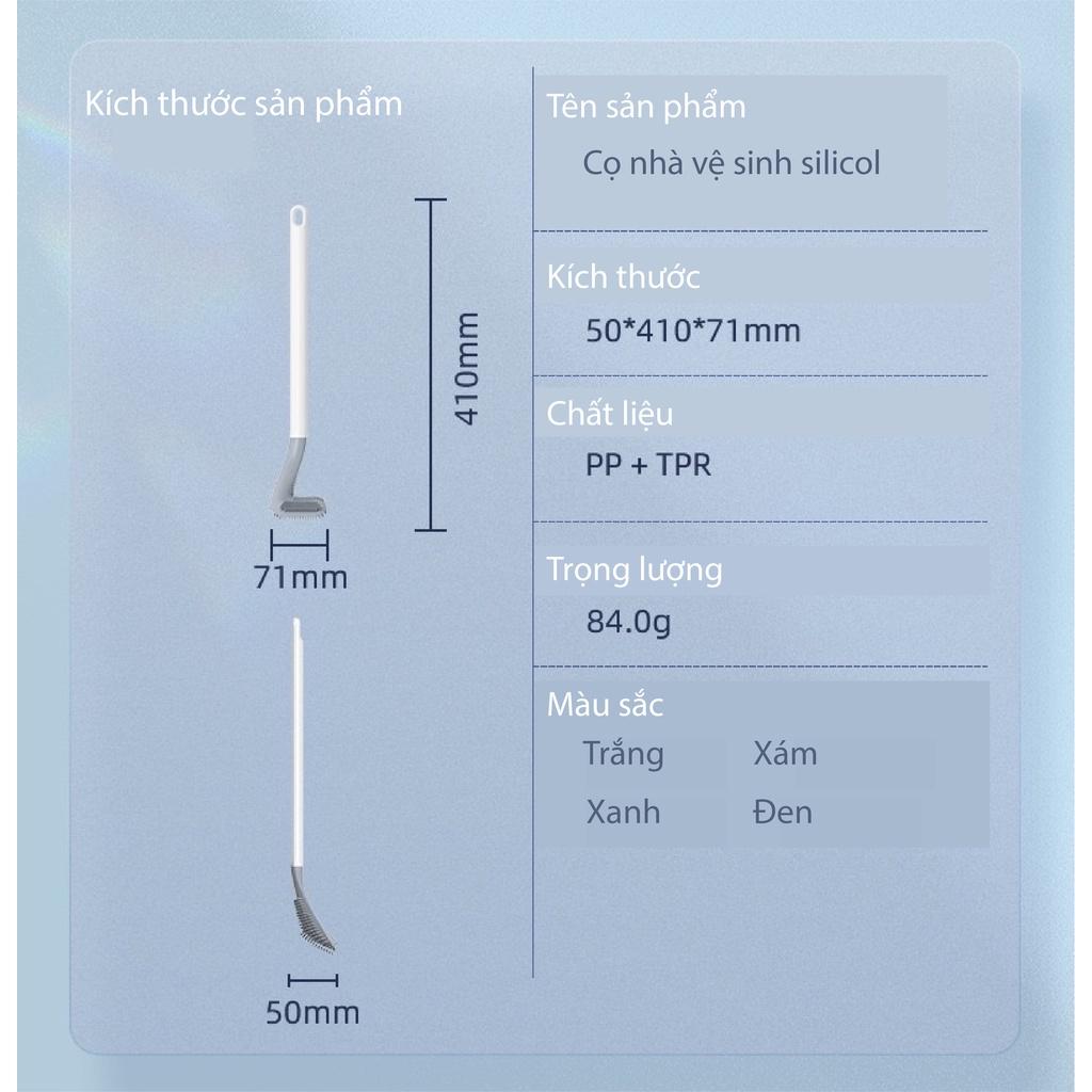 Chổi cọ toilet thông minh silicon cọ chà vệ sinh sạch mọi ngóc ngách bồn cầu, nhà tắm - Cây chà toilet, chà nhà tắm