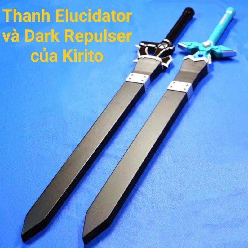 (Ráp Sẵn) Mô Hình Kirito Thanh Elucidator Và Dark Repulser Cực Kỳ Đẹp Mắt - Tặng Kèm Giá Đỡ