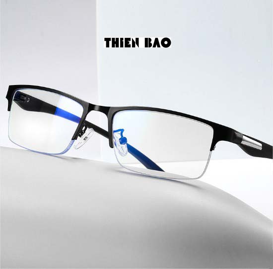 Gọng kính thời trang NAM NỮ 0 độ ( Có bán độ lão thị, viễn thị trung niên) nửa viền thể thao cực đẹp KT17 tròng Nhật bản cao cấp loại I nhẹ nhàng thoải mái