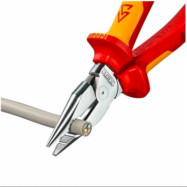 Kìm Đa Năng Mũi Thon Needle-Nose Combination Knipex 08 26 185 Lưỡi Cắt 61HRC