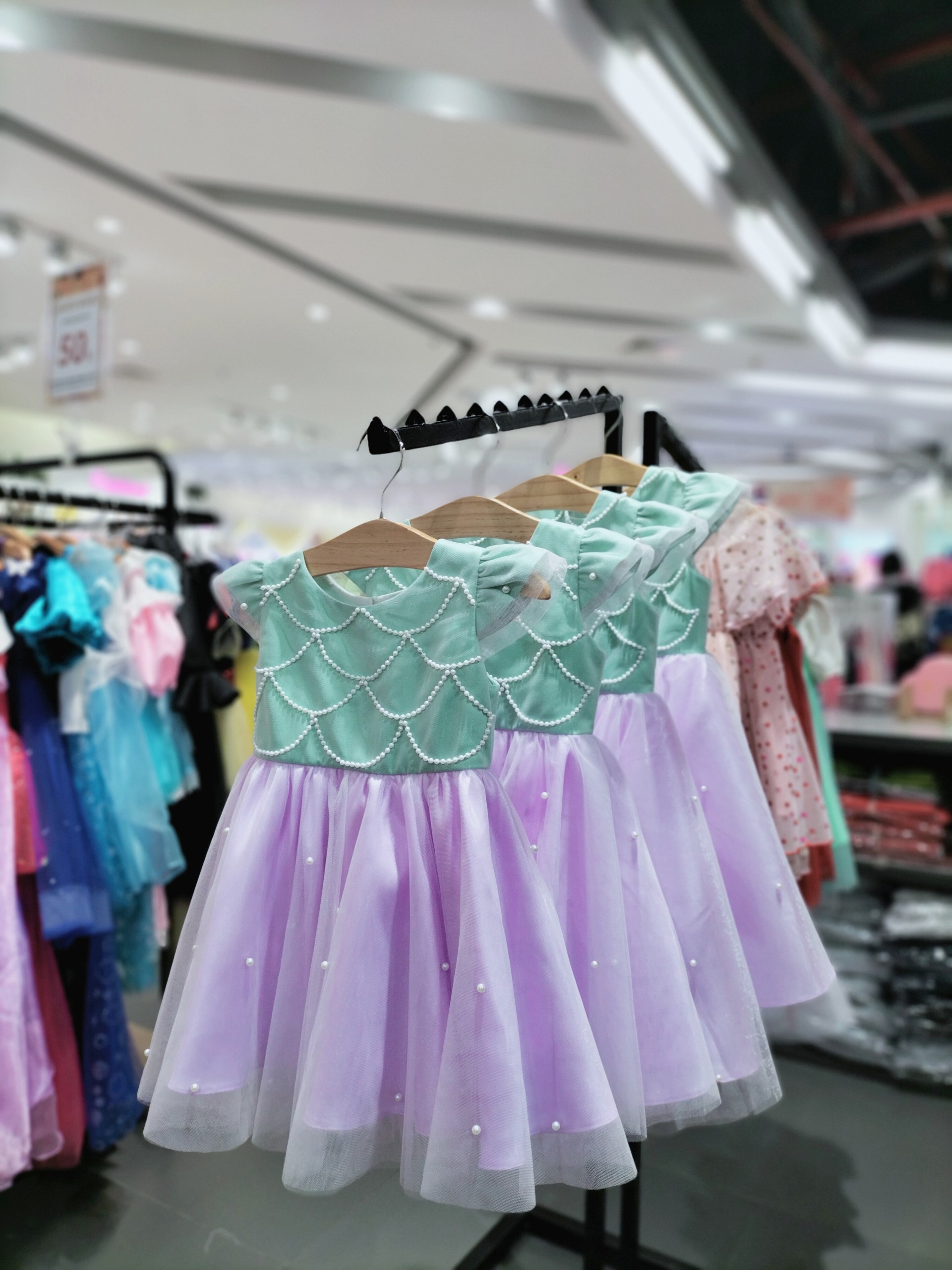 Đầm công chúa tiên cá bé gái HQ891 Ginger world