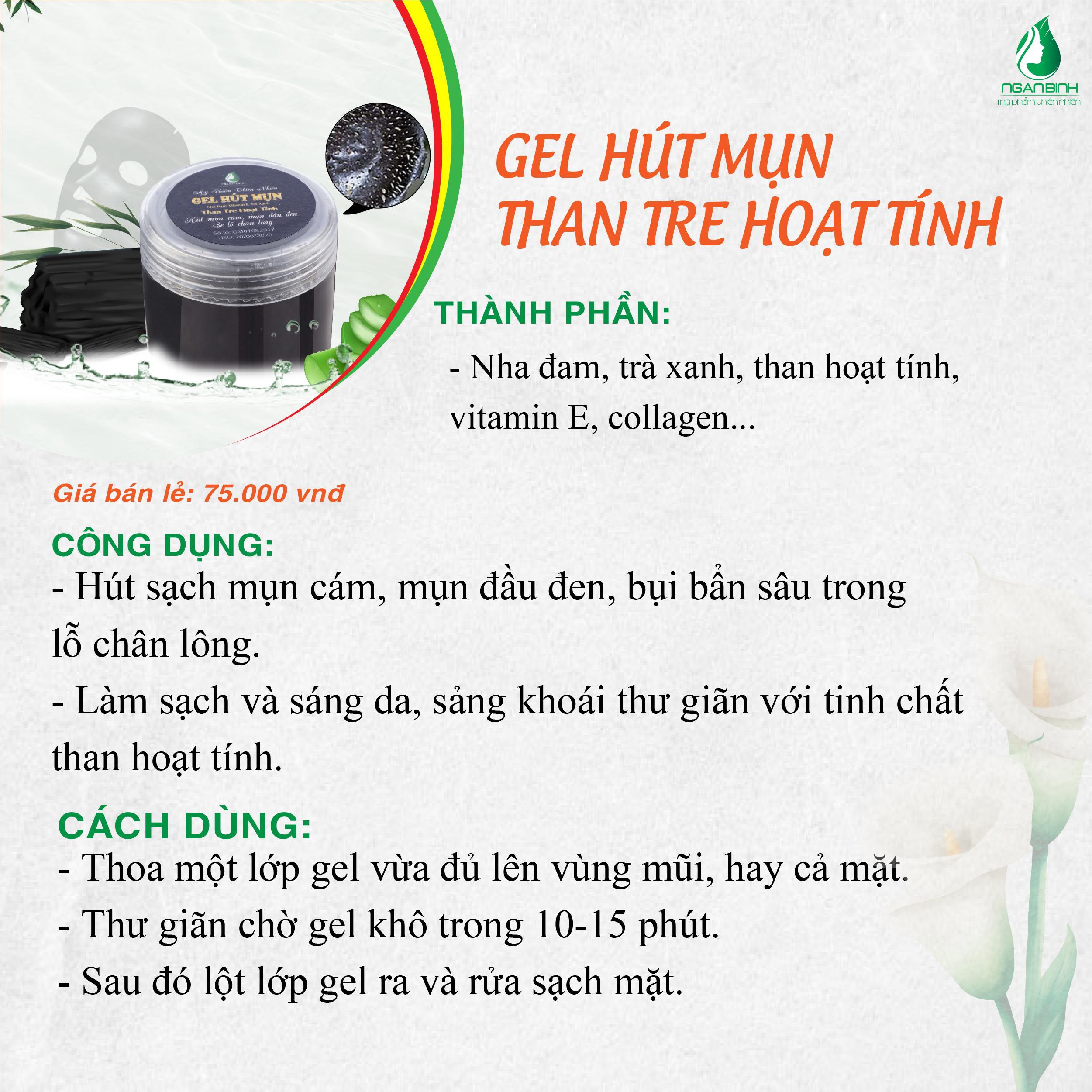 Gel Hút Mụn Than Tre Hoạt Tính (50g)