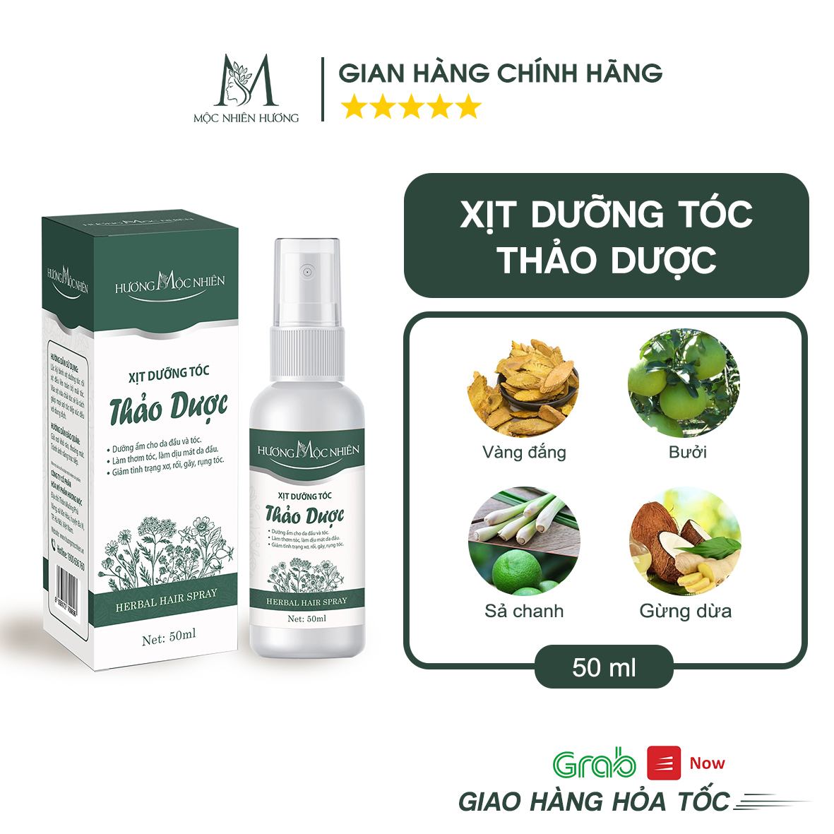 Xịt Dưỡng Tóc Kích Thích Mọc Tóc Giảm Xơ Rối Gãy Rụng - Hương Mộc Nhiên 50ml