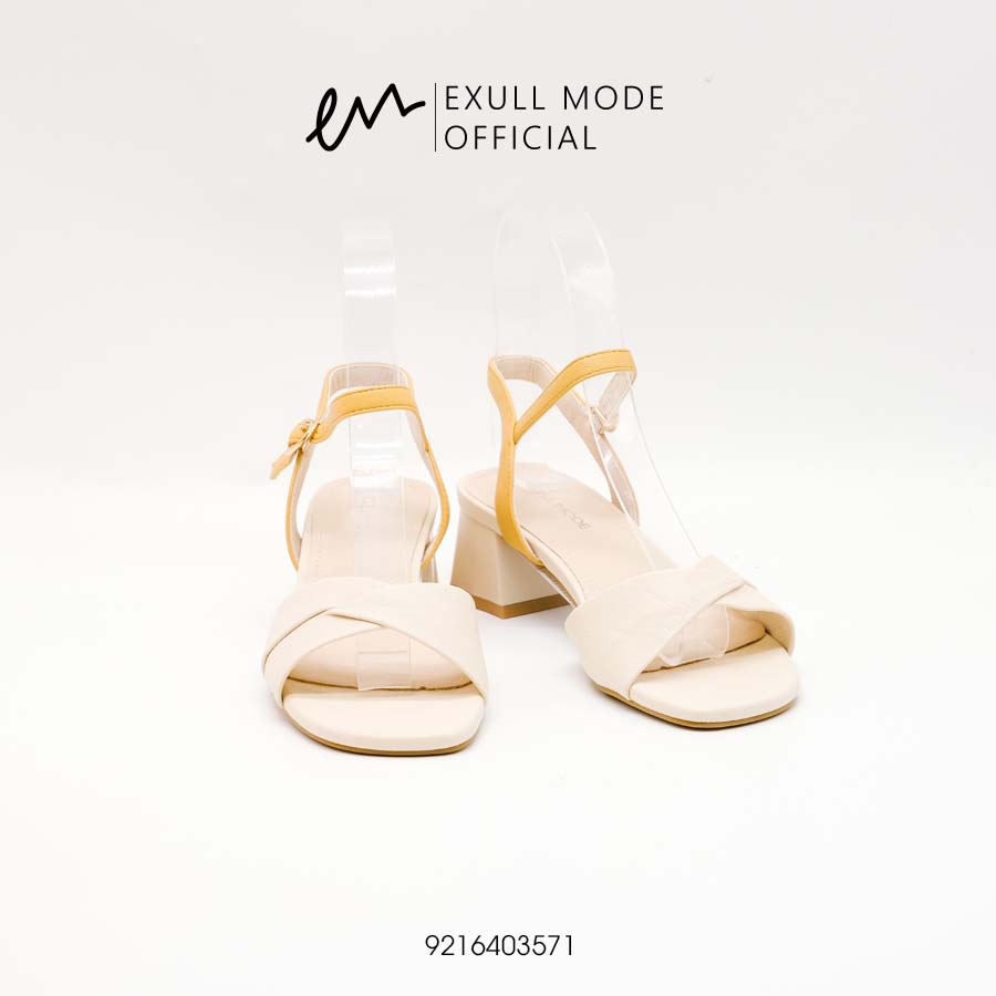 Sandals Gót Vuông Phối Màu Nữ Tính Exull Mode 92164035