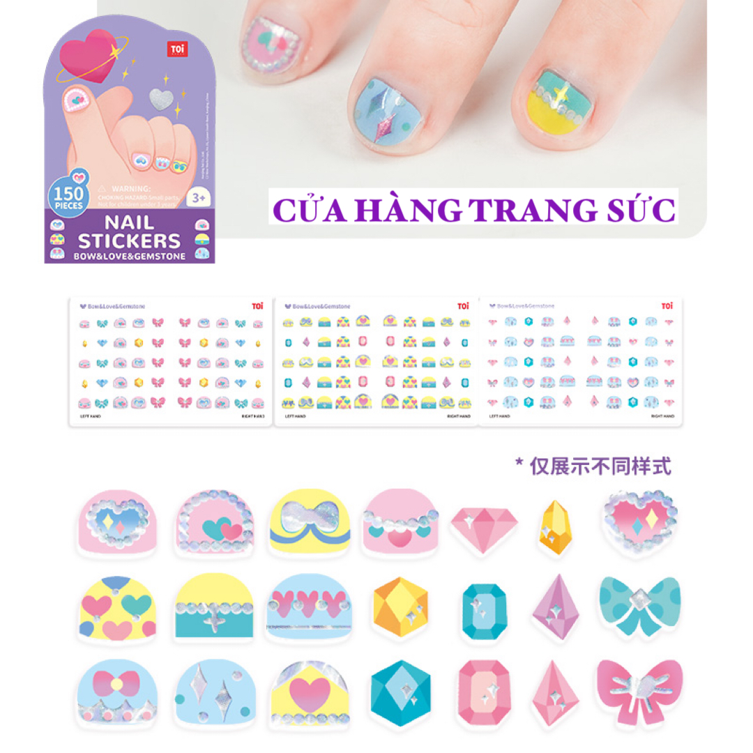 Đồ chơi Dán Móng Tay và Hình Xăm Nail Stickers and Tatoos Chính hãng TOI - Dành cho bé từ 3 tuổi+