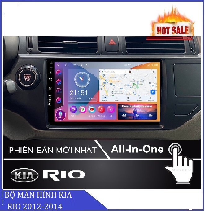 [HỖ TRỢ LẮP ĐẶT TẠI HÀ NỘI]BỘ MÀN HÌNH DVD ANDROID A5 OTO KIA RIO 2012-2014 KÈM MẶT DƯỠNG+JACK NGUỒN THEO XE Cấu hình RAM 2GB. ROM 32GB Bộ xử lý 8 nhân TẶNG KÈM V.I.E.T.M.A.P S.1