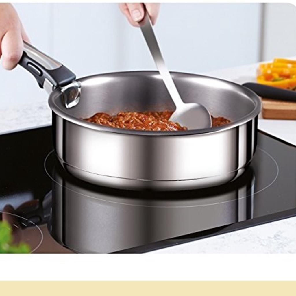 Set 3 Nồi Chung Tay Cầm Tefal Ingenio L94195, Size 16/18/20cm, Chất Liệu Thép Không Gỉ, Dùng Cho Mọi Loại Bếp, Nhập Đức