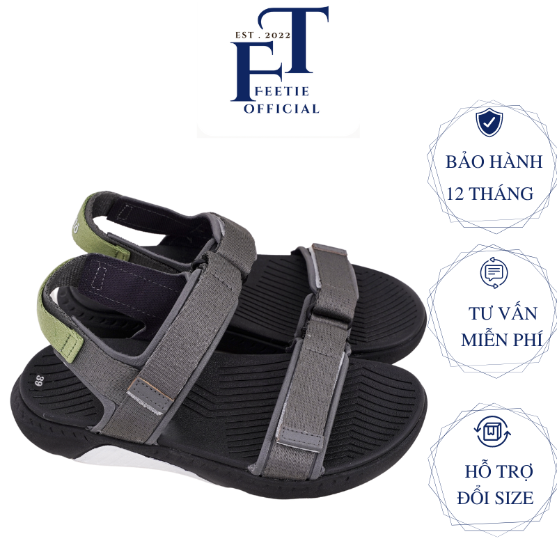 Dép Sandal Nam Nữ Shatto Quai Ngang/ Quai Chéo Xám Mang Đi Học cao 4cm Đế Bằng (Có Sẵn)