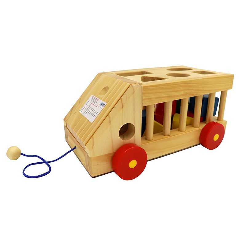 Đồ Chơi Xe Cũi Thả Hình Bằng Gỗ Giúp Bé Phát Triển Trí Não