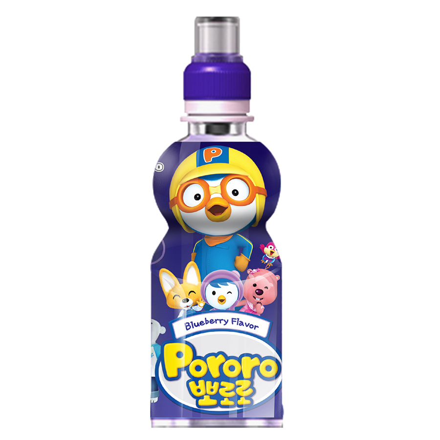 Thùng 24 Chai Nước Uống Pororo Hương Vị Việt Quất 235ml