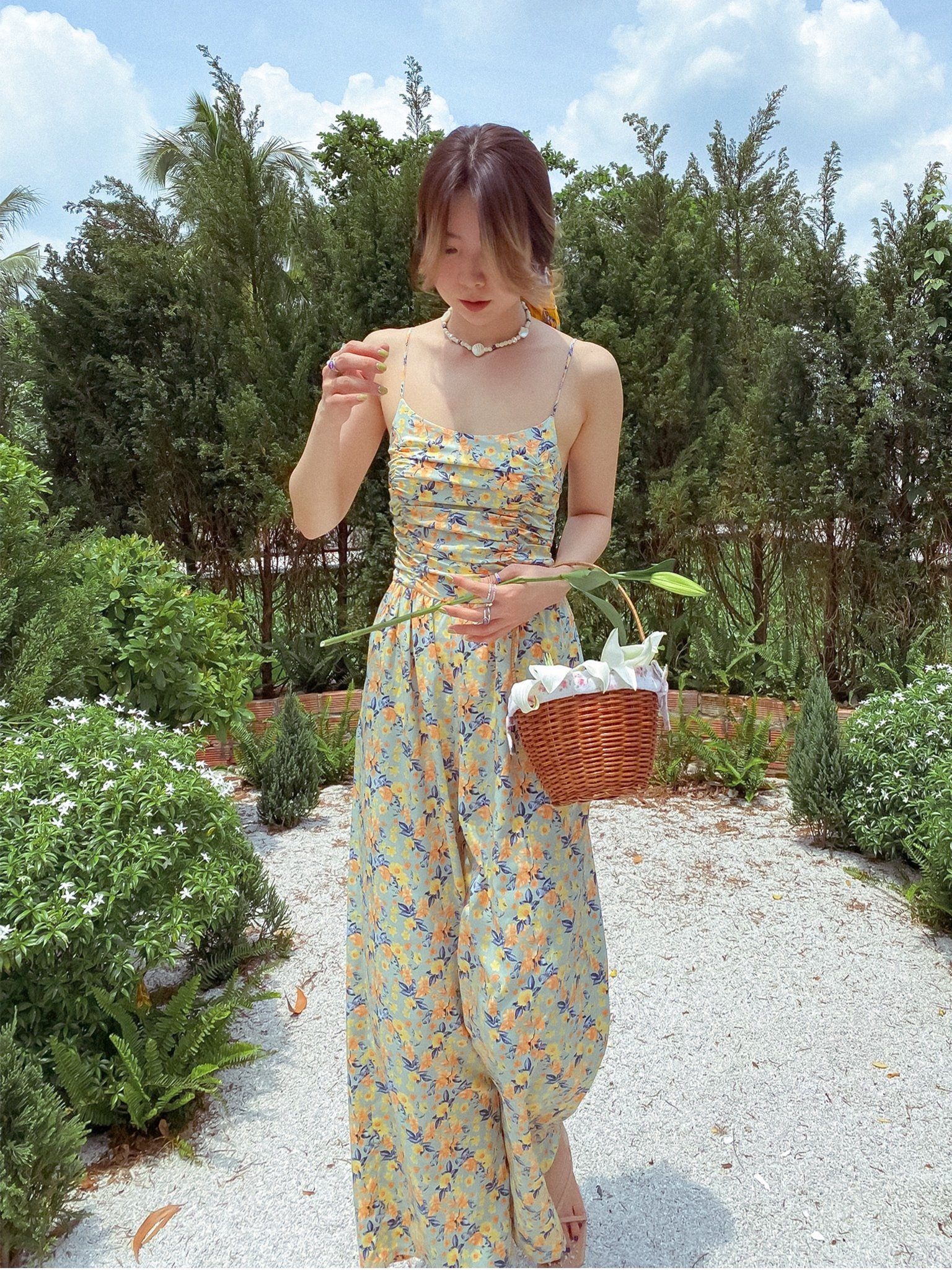 Jump dài hai dây hoạ tiết hoa Goro jump Gem Clothing SP060675