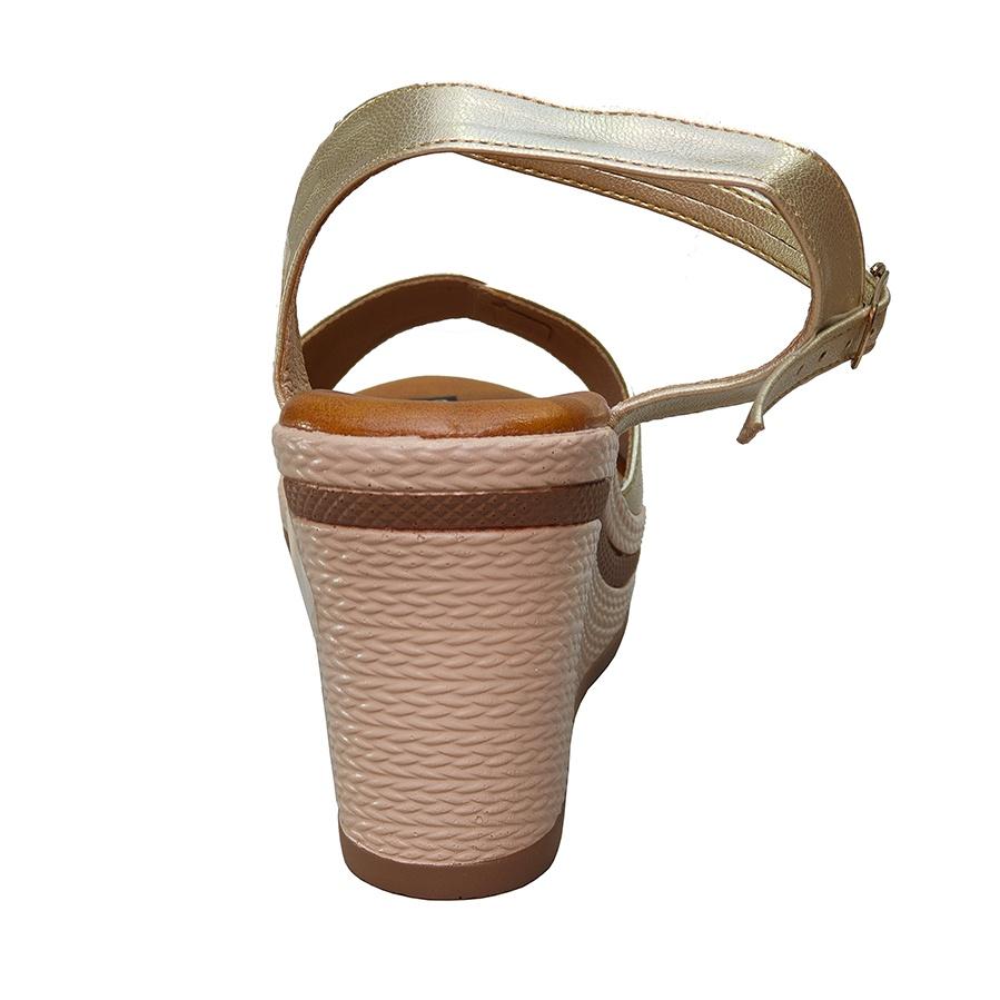 Giày Sandal Nữ Đế Xuồng TiTi ĐÔ Da Bò Thật Cao Cấp 9cm DNU2141b