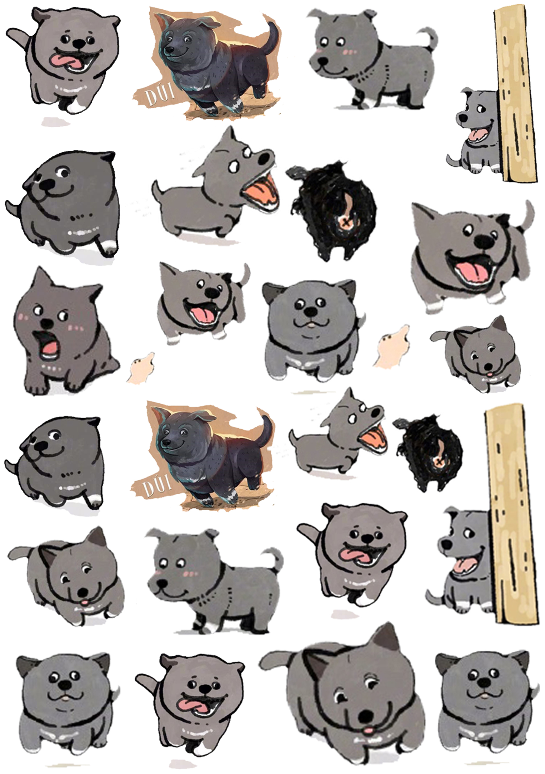 Sticker/ Hình dán Nguyễn Văn Dúi (1 set 22 sticker)