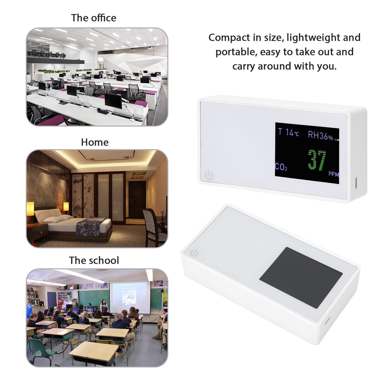 Household Air Quality Detector Multifunctional CO2 Tester with Carbon Dioxide Value Electricity Quantity Temperature