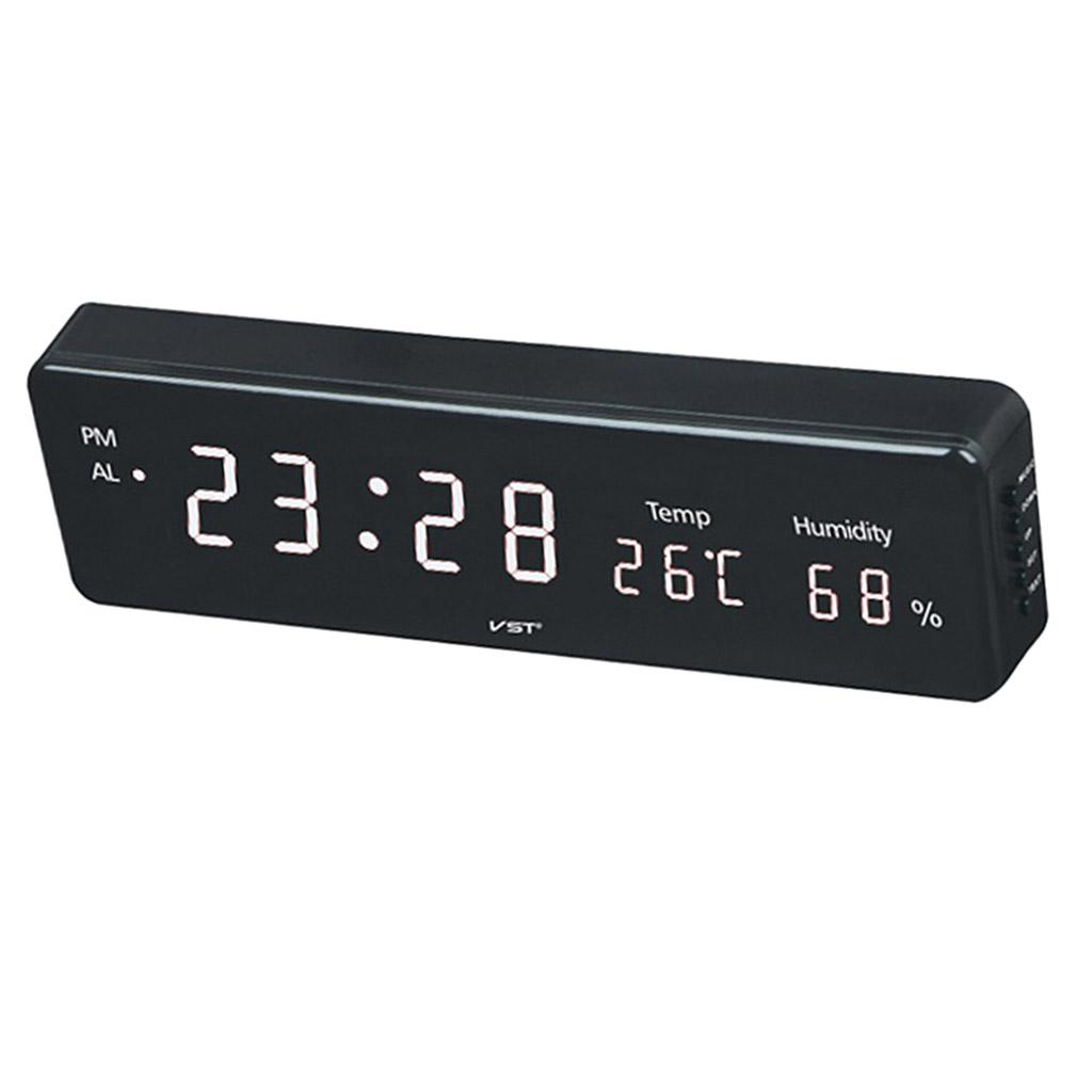 Led Digital Alarm Clock Temperature Humidity Display Clock