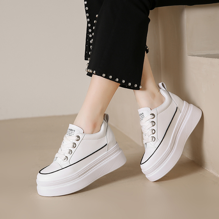 Giày Sneakers Đế 8.5cm da cao cấp PS570-1186