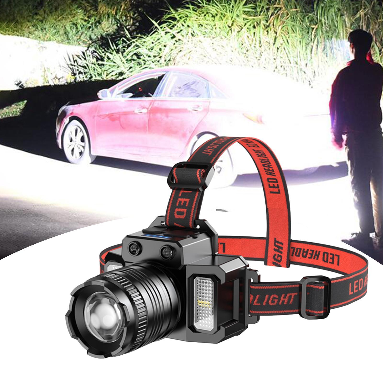 LED Rechargeable Head Mounted Work Light Waterproof Lamp Headlight for Climbing Riding Outdoor Camping