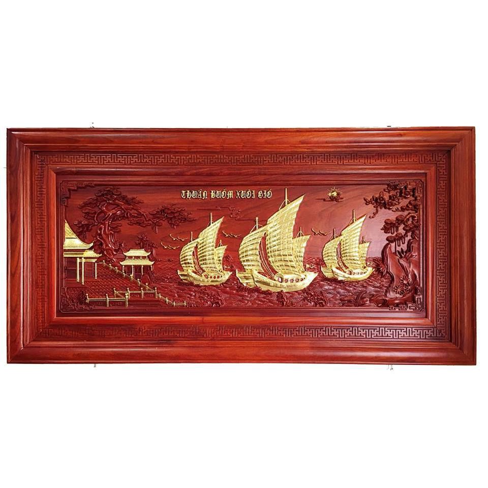 Tranh gỗ thuận buồm xuôi gió 67 x 127 cm