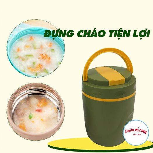 Hộp cơm văn phòng giữ nhiệt 2 tầng lõi inox - Cặp lồng ủ cơm, cháo Việt Nhật