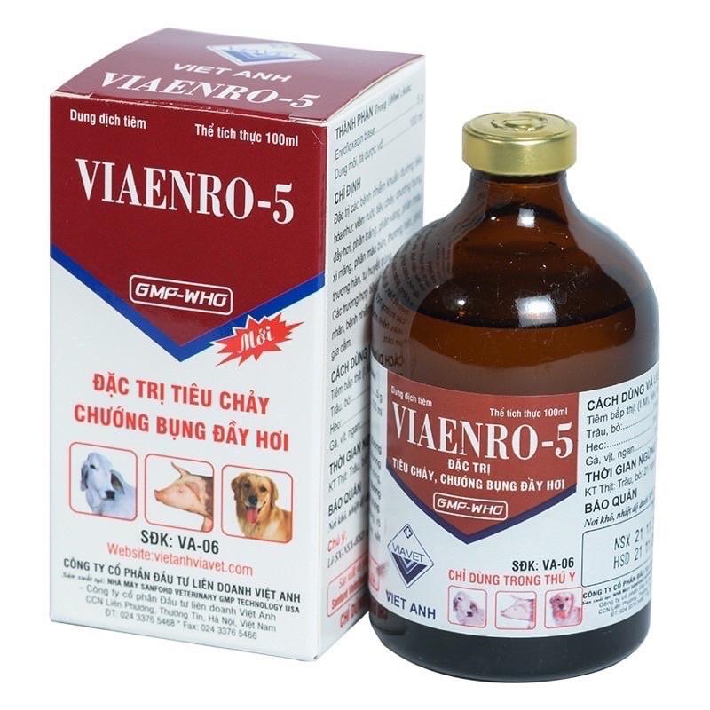 [ THÚ Y ] 1 Lọ VIAENRO-5 dành cho chó bị tiêu chảy, chướng bụng đầy hơi
