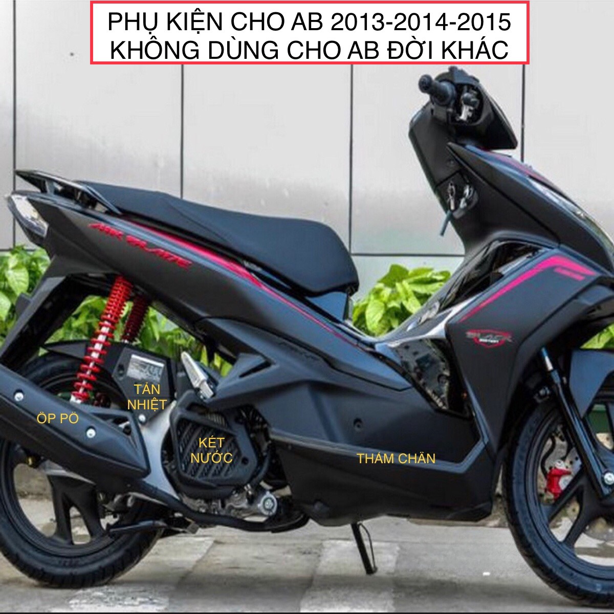 ỐP CỌC PHUỘC SAU DÙNG CHO XE AB 2013 2014 2015 CROM