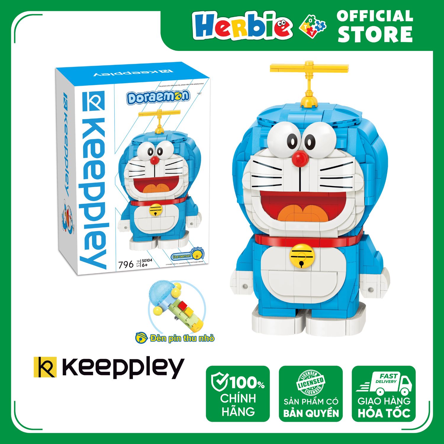 Đồ Chơi Lắp Ráp KEEPPLEY Doraemon S0104 - Herbie Toys