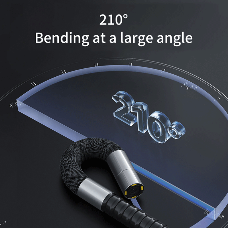 TD50 Máy nội soi công nghiệp 360° tay lái thông minh màn hình ips 5 inch độ nét cao sửa chữa ô tô đầu phát hiện đường ống động cơ