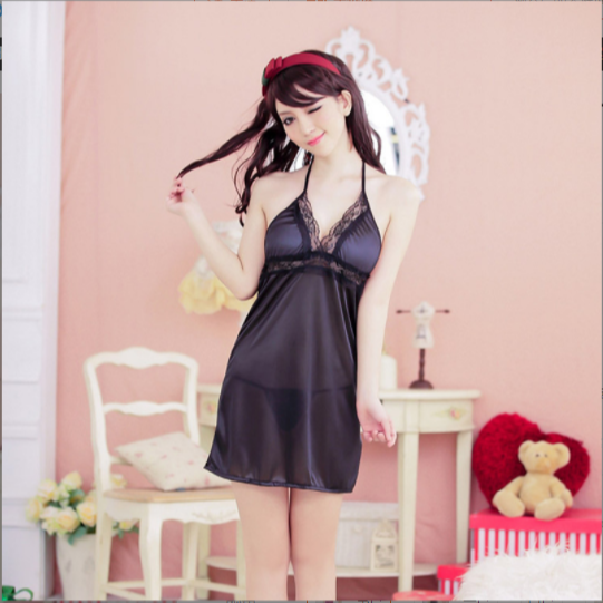 Combo 2 váy/đầm ngủ chất liệu satin ren lụa, hở lưng khiêu gợi LYEN004