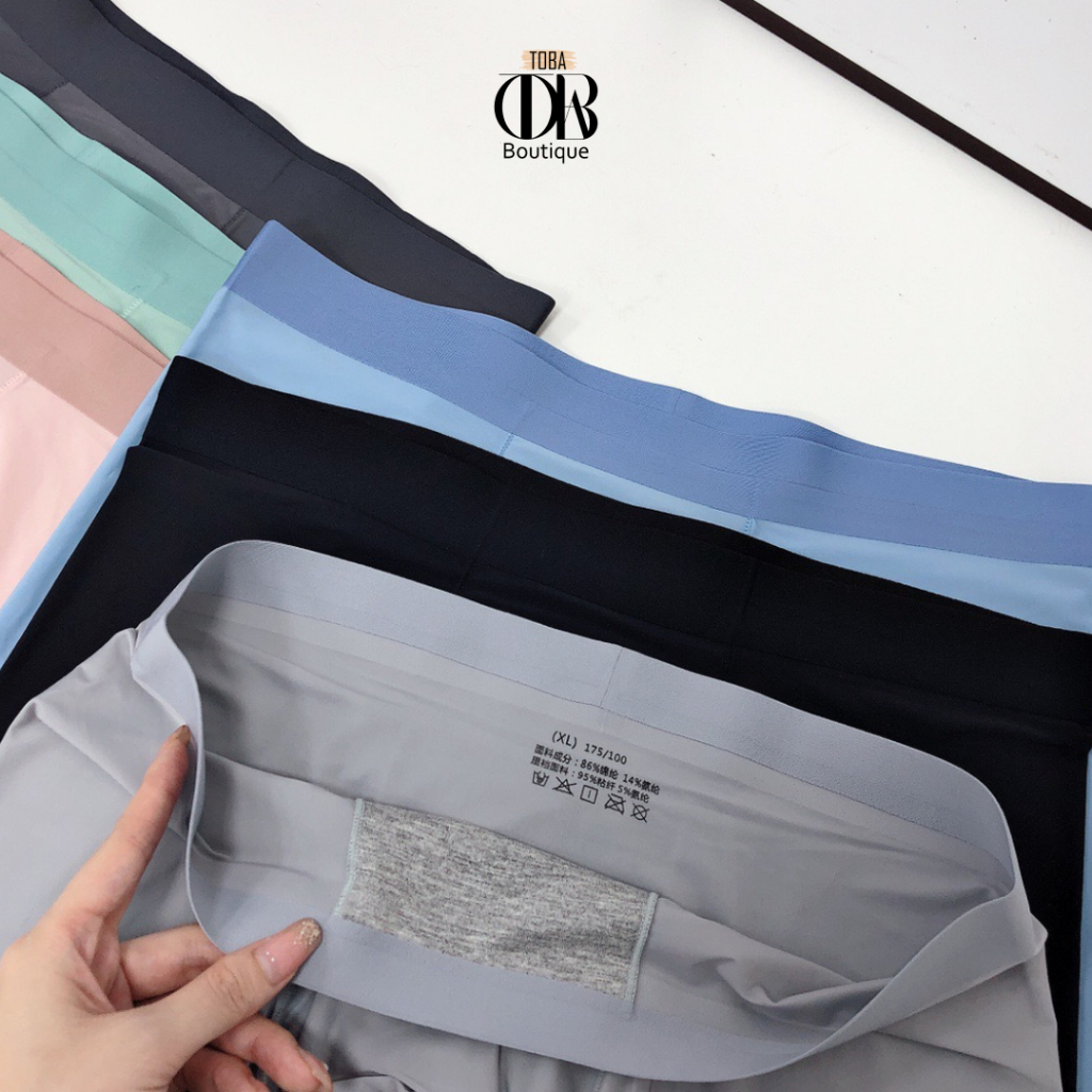 Quần lót nam Boxer Lụa Băng TOBA Boutique nguyên khối không đường may, mềm mịn siêu mát TBBL02