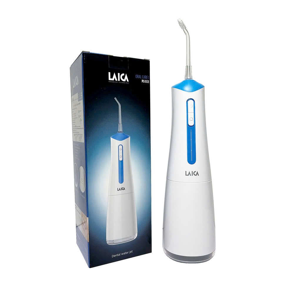 Máy Tăm Nước Không Dây LAICA PC4008 Dung Tích 300ML - Xoay 360 - Thương Hiệu ITALIA - Hàng Nhập Khẩu Chính Hãng