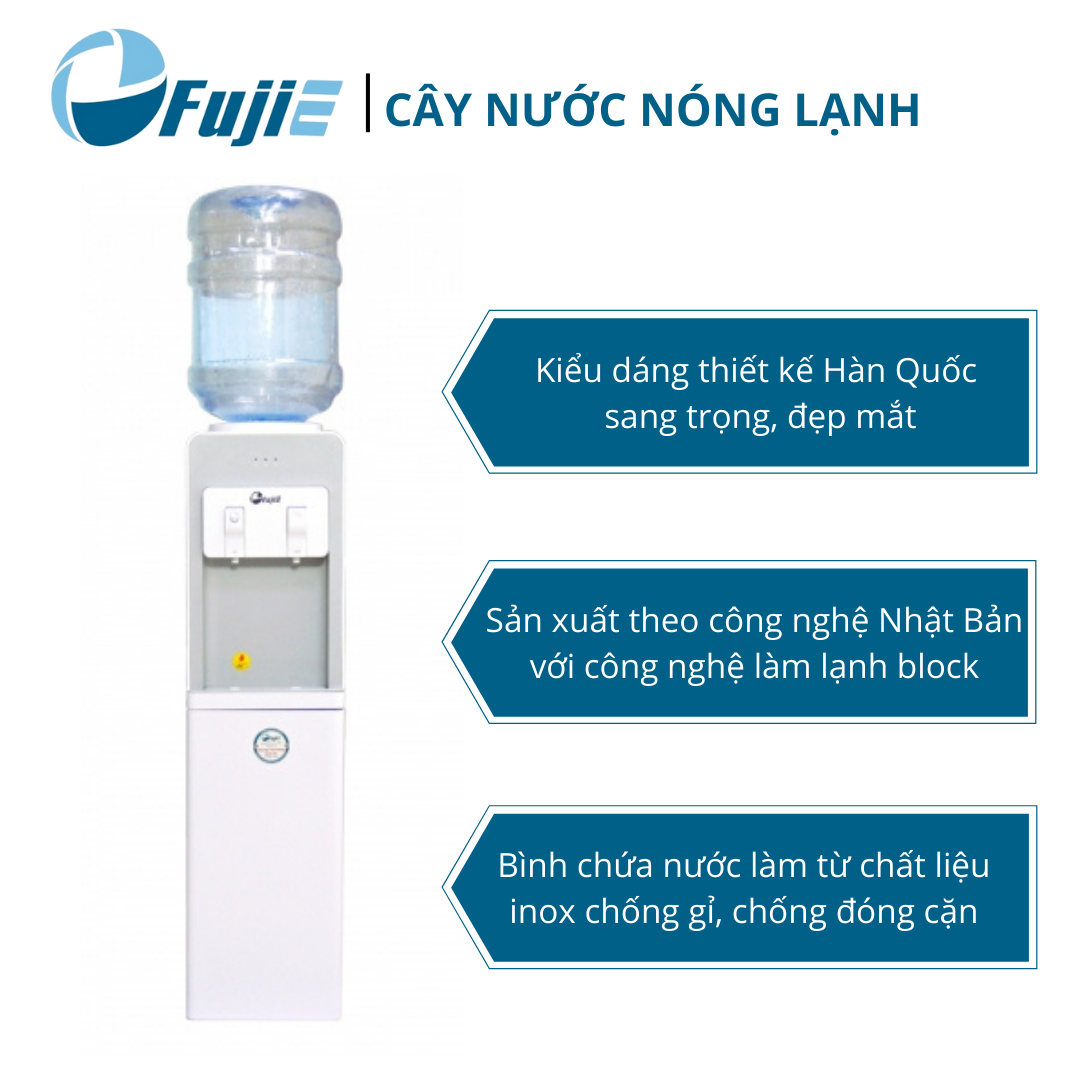 Cây nước nóng lạnh cao cấp FujiE WD1850C, công nghệ làm lạnh bằng Block, bảo hành 24 tháng - Hàng chính hãng