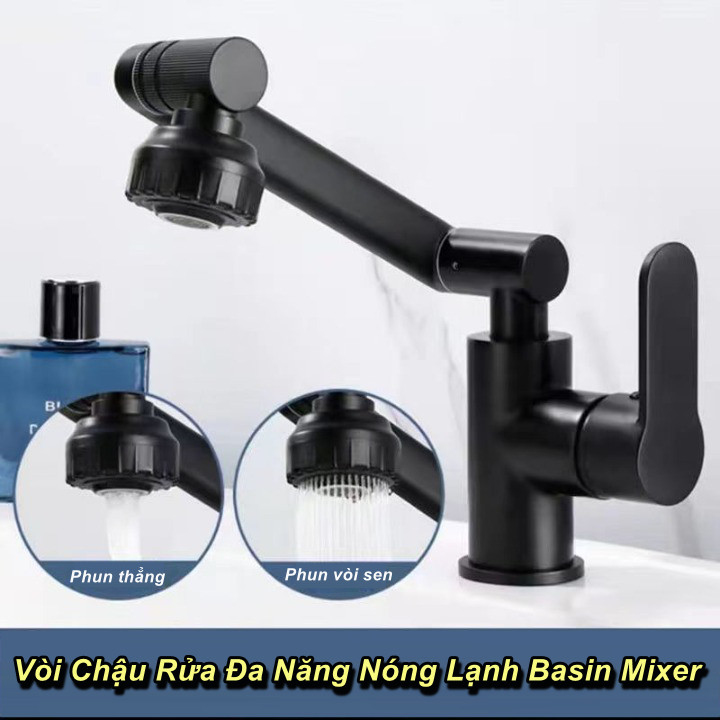 Vòi Chậu Rửa Đa Năng Nóng Lạnh Basin Mixer ( Tặng 2 Ống Dẫn ) - Home and Garden