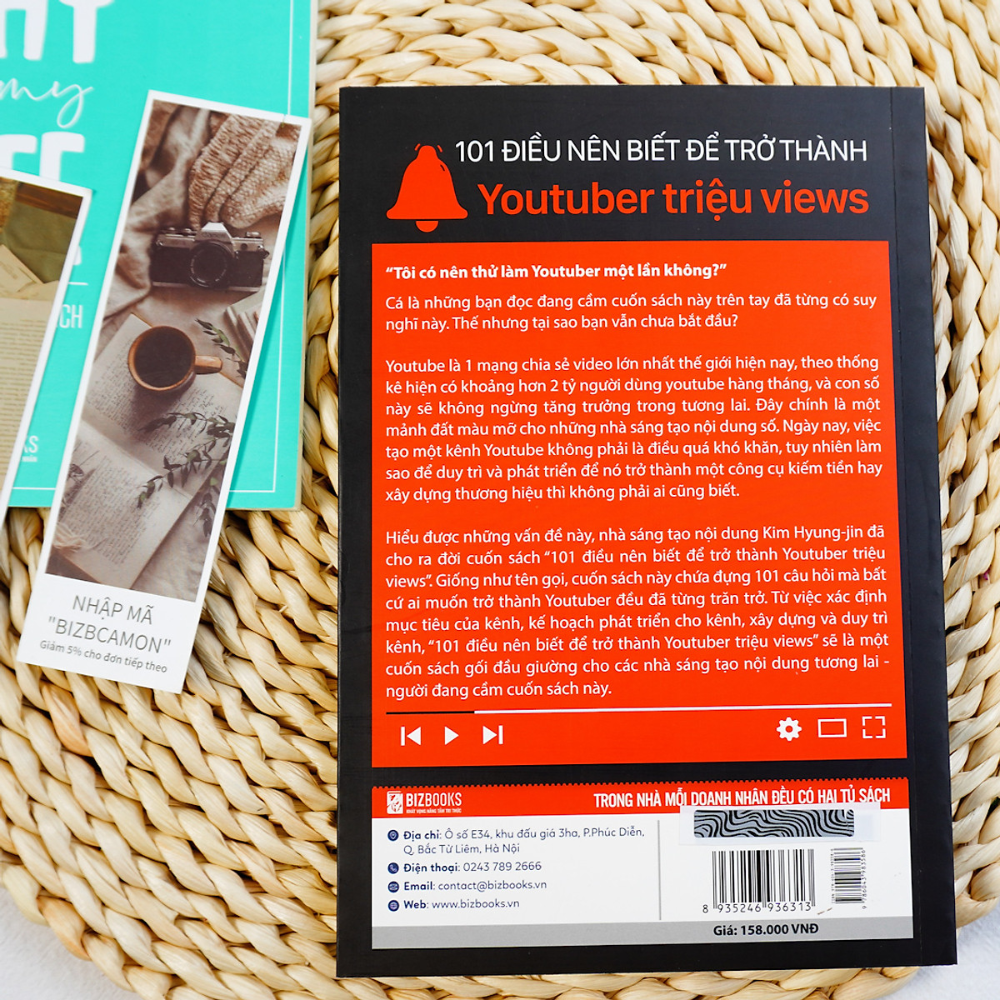 Sách 101 Điều Nên Biết Để Trở Thành Youtuber Triệu Views Cách Kiếm Tiền Từ Youtube, Định Hướng Và Tạo Một Kênh Từ Cơ Bản Đến Nâng Cao MCBooks