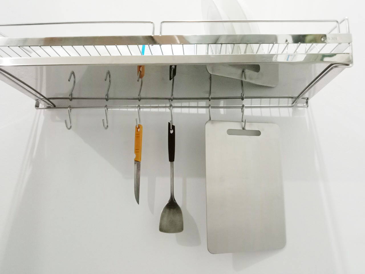 Kệ Chén 1 Tầng Có Khay Hứng Nước Inox SUS 304