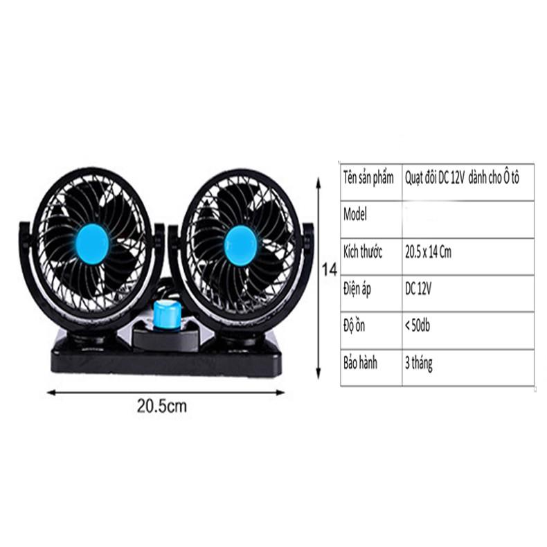 Quạt đôi 24V cho dành cho xe Ô tô tải xe Buýt