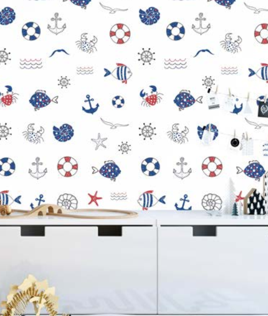 10m Decal giấy dán tường khổ 45cm keo sẵn nhiều mẫu hiện đại mới nhất BST01