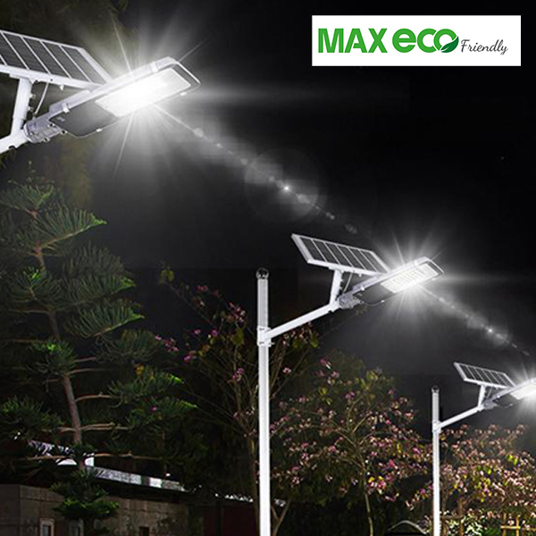 Đèn pha năng lượng mặt trời MAX ECO Friendly công suất 50W, 100W TLC Lighting - Tiêu chuẩn IP66 chống nước, kháng bụi - Dung lượng PIN lên đến 25.000mAh - Chiếu sáng 12h liên tục
