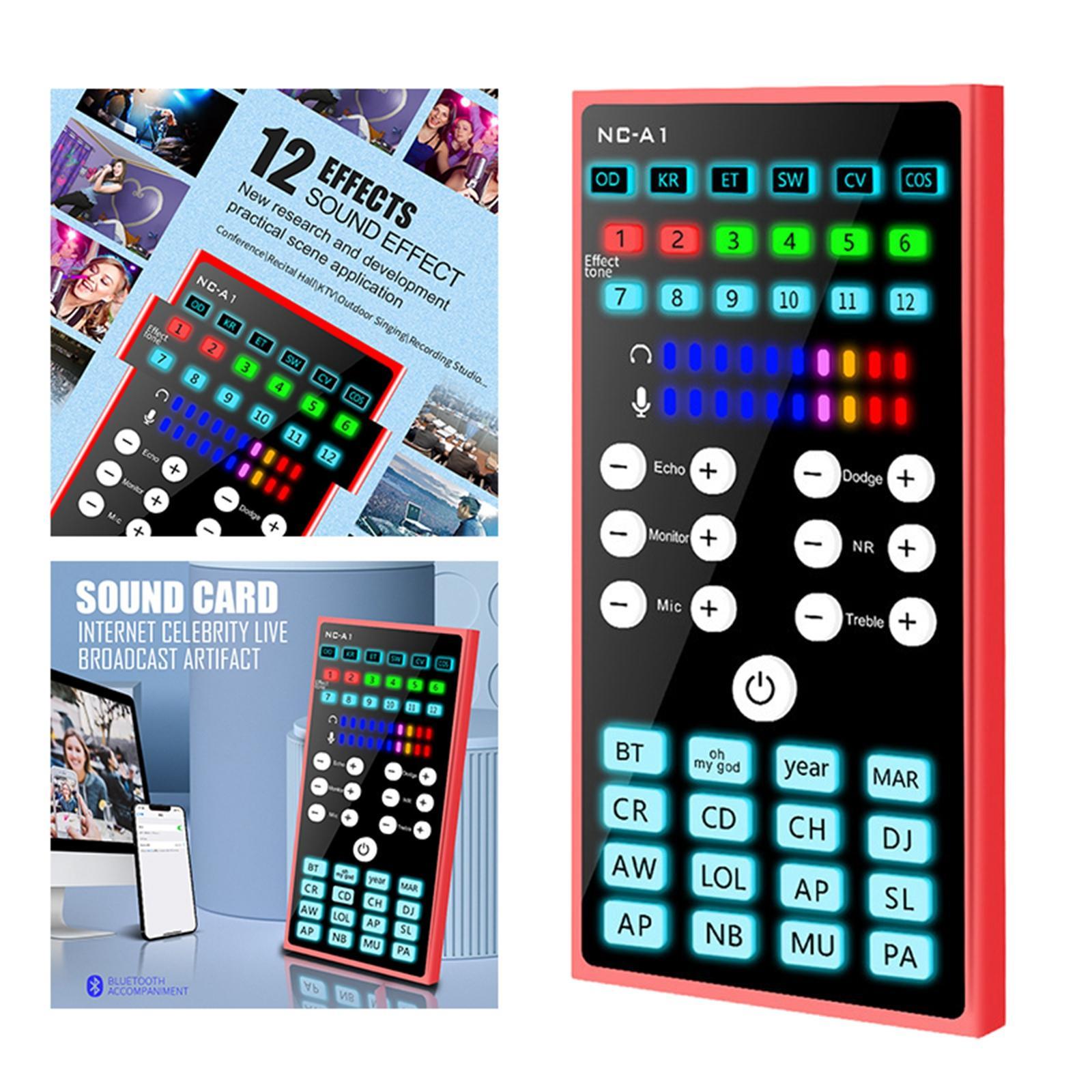 HiFi Phone Voice Changer Bluetooth 5.0 Audio Mixer External Voice Changer for Music PC