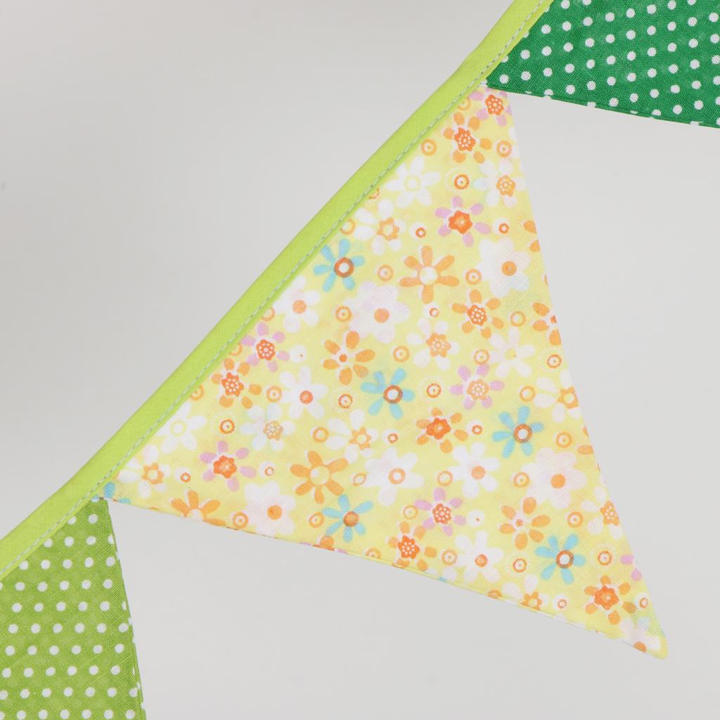 Colorful Fabric Bunting Banner Flag Wedding Nursery Birthday Party Decor