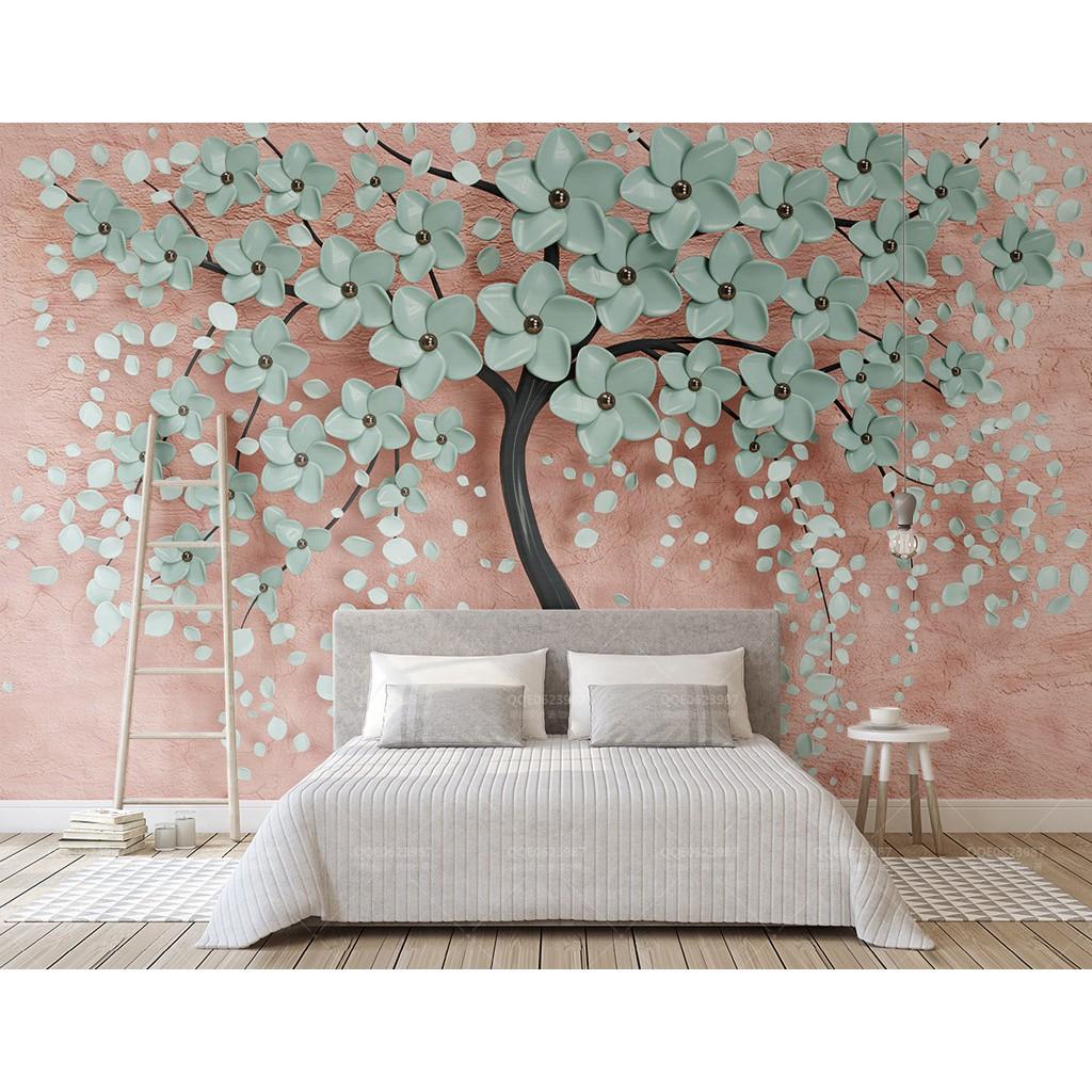 Tranh dán tường canvas hình lá ADH6532