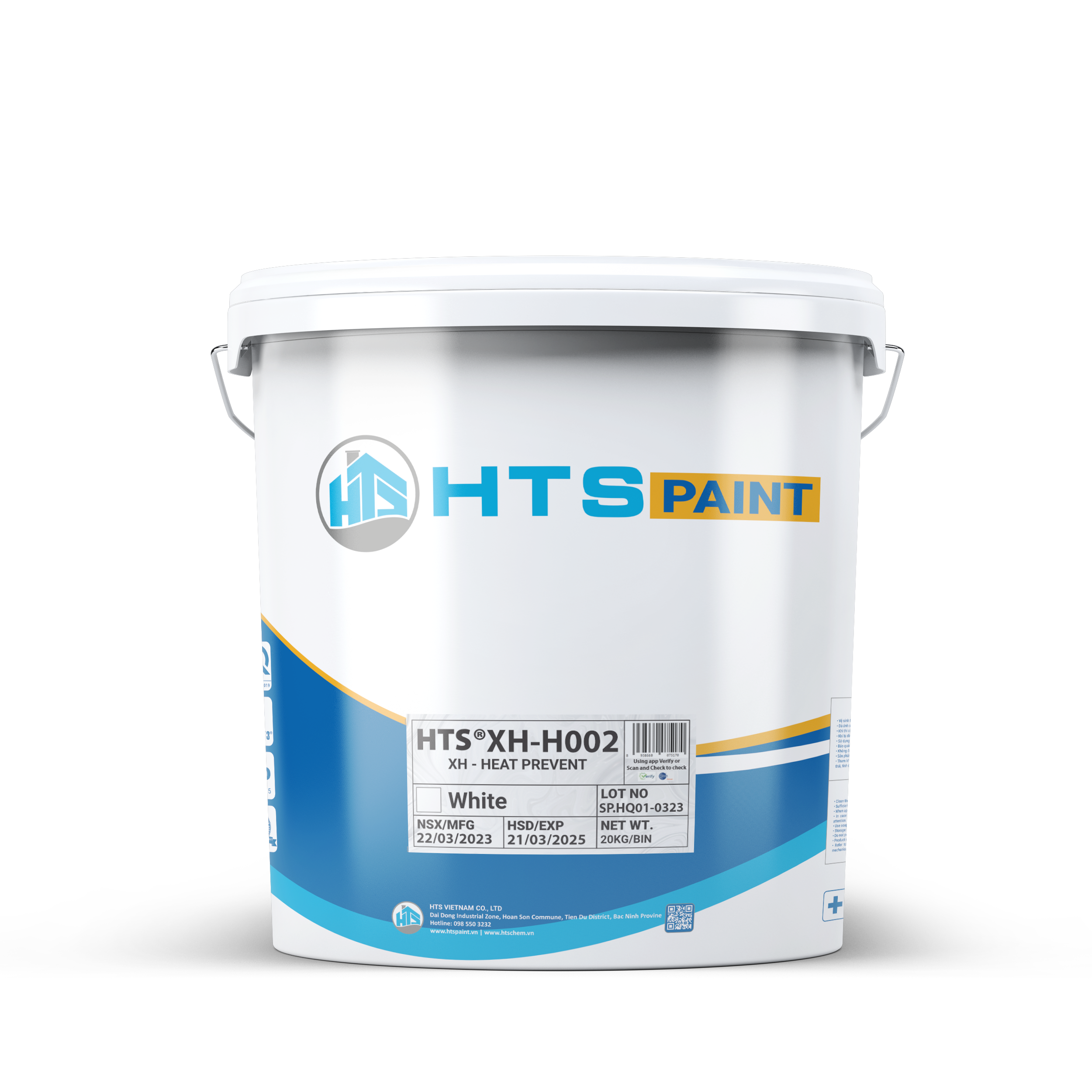 Sơn chống nóng tường HTS XH-H002 Thùng 20Kg - Giảm 5-20 độ C bề mặt